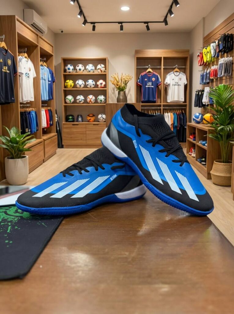 کفش فوتسال آدیداس مدل االیت Elite رنگ آبی زیره رابر EVA