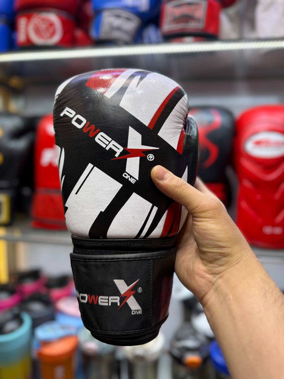 دستکش بوکس پاور ایکس شرکتی چرم درجه یک گاوی(PowerX)