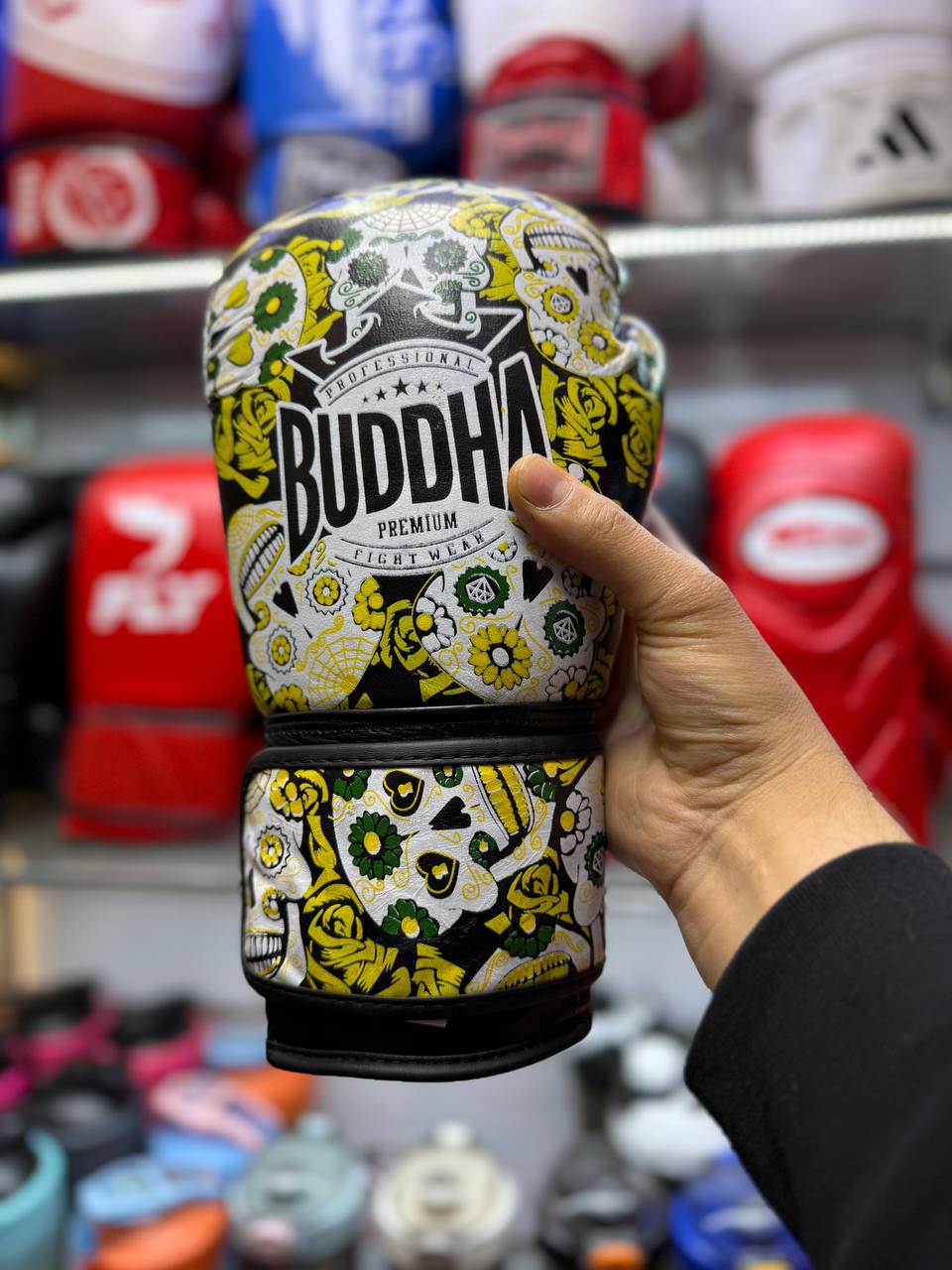 دستکش بوکس بودا SUPER BUDDHA (yellow)