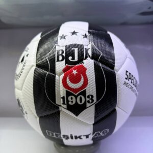 توپ فوتبال سایز ۵ طرح تیم بشیکتاش (BJK) | دوختی با رویه چرم برزنتی