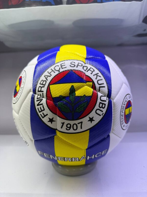 توپ فوتبال سایز ۵ طرح تیم فنرباغچه (Fenerbahçe) | دوختی با رویه چرم برزنتی