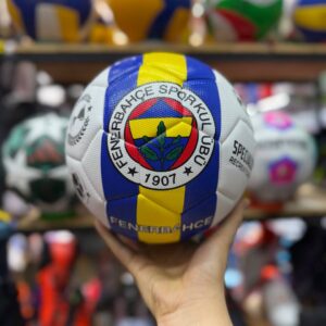 توپ فوتبال سایز ۵ طرح تیم فنرباغچه (Fenerbahçe) | دوختی با رویه چرم برزنتی