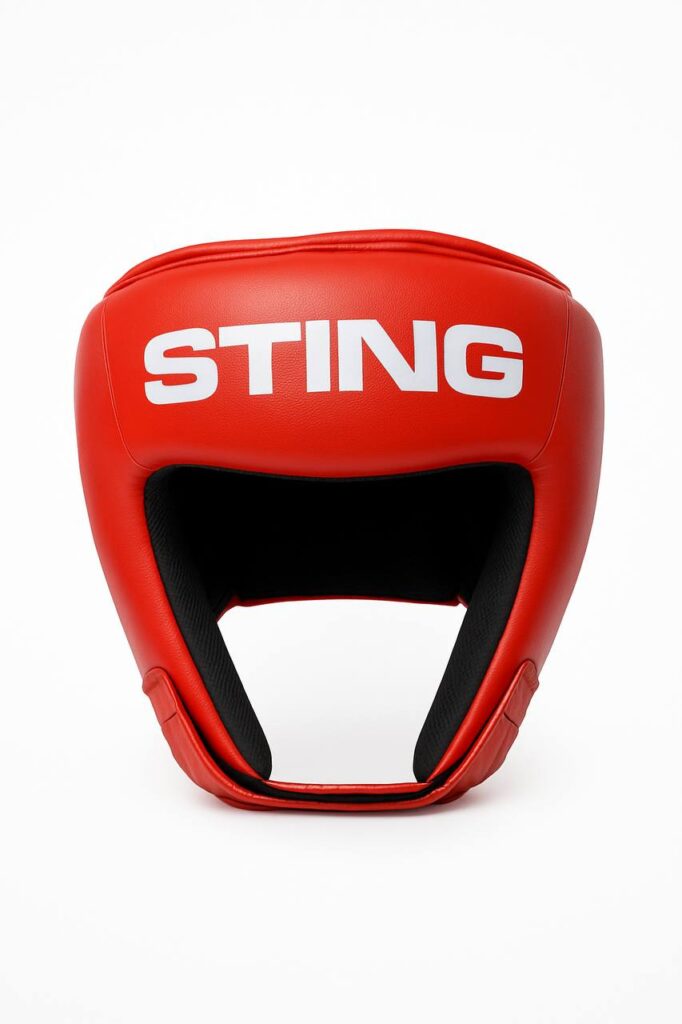 کلاه بوکس و ووشو تمام چرم STING(Red)